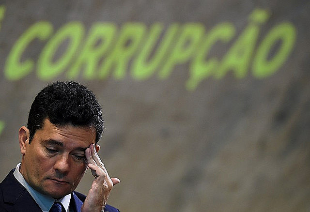 Sergio Moro attends anti-corruption event in Rio de Janeiro in November 2018