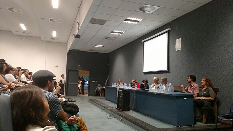 Evento ocorreu no auditório do prédio da Faculdade de Filosofia, Letras, Ciências Sociais e História da USP