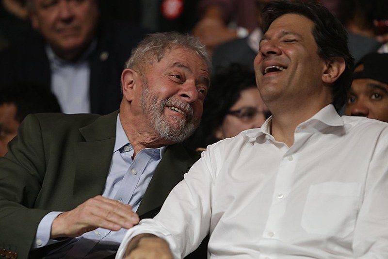 Lula e Fernando Haddad, durante campanha para as eleições municipais