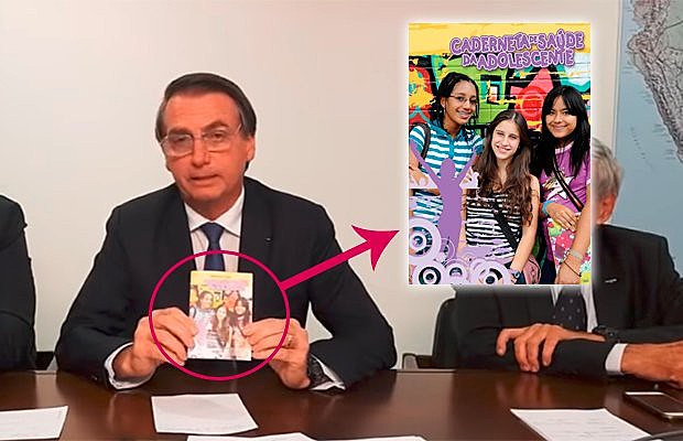 Ilustrações sobre o uso correto de preservativos, da Caderneta do Adolescente, devem ser rasgadas, sugeriu presidente da República.