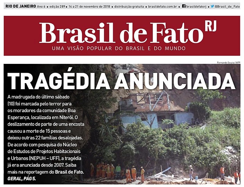 O tabloide é distribuído nas estações de trens e metrô na Central do Brasil, Pavuna, Coelho Neto e nas barcas em Niterói