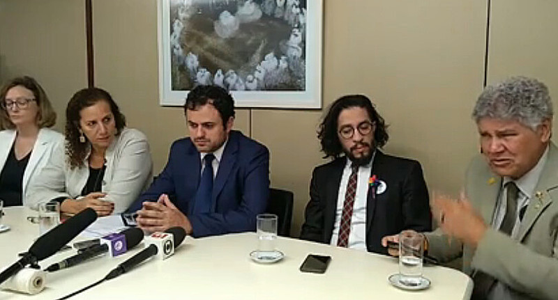 Coletiva de imprensa da Comissão Externa da Câmara Federal destinada a acompanhar as investigações da execução de Marielle