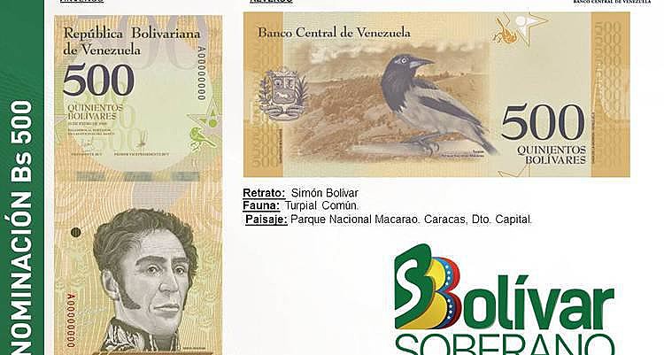 Governo venezuelano apresenta novas notas do bolívar que vão circular no país