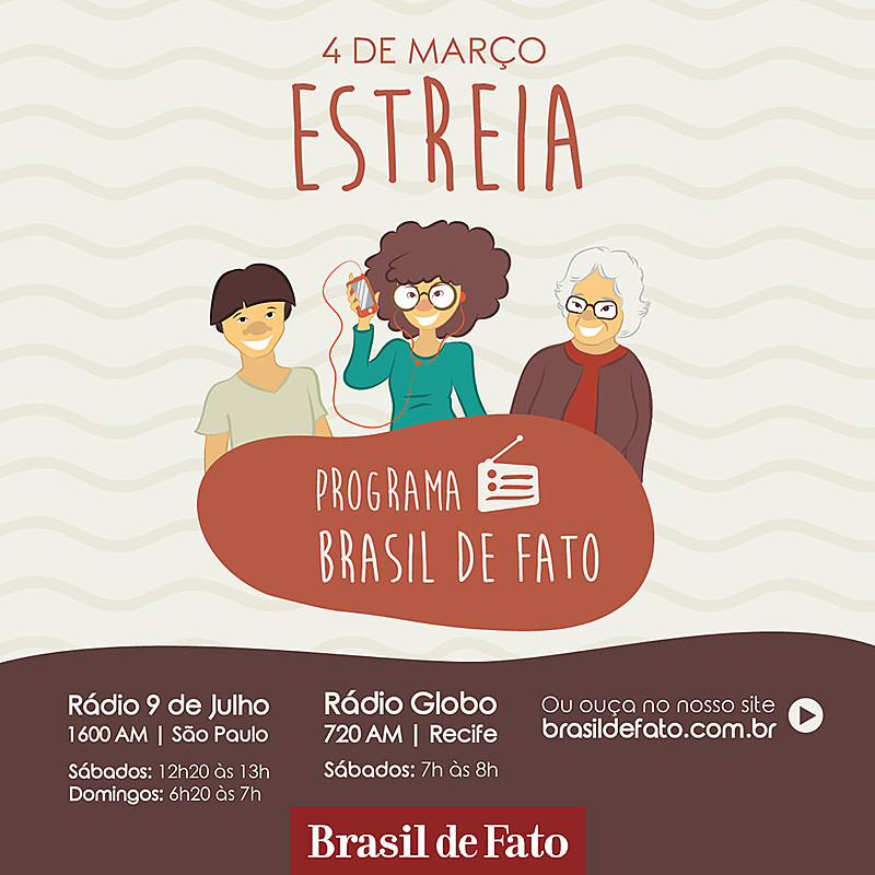 O programa é transmitido pela Rádio 9 de Julho, AM 1.600, no sábado a partir de 12h20, a reprise ocorre no domingo