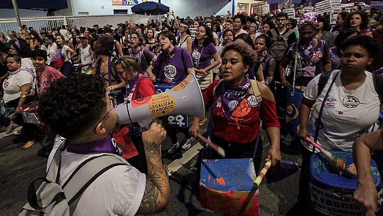 Mulheres se mobilizaram neste 8 de março contra o desmonte da Previdência