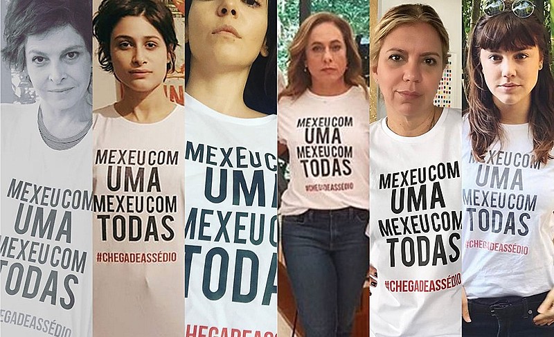 Diretoras, atrizes e funcionárias da Globo realizaram ato de apoio à figurinista na emissora