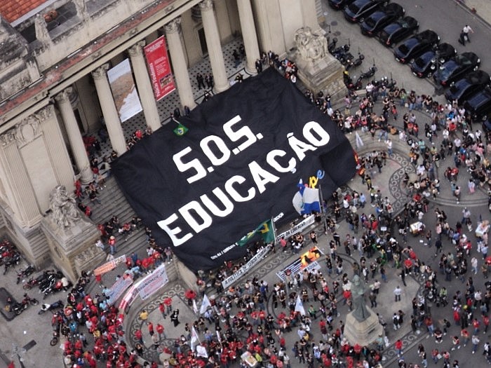 Manifestação de professores do Rio de Janeiro