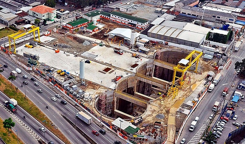 Canteiro de obras da Estação Freguesia do Ó, sem previsão de conclusão