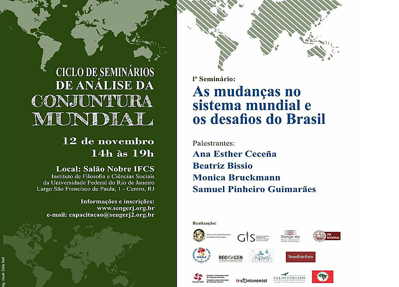 As inscrições para o seminário são gratuitas e o prazo foi prorrogado até o dia 12 de novembro