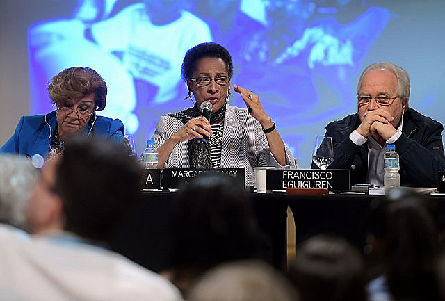 Presidente de la CIDH, Margarette May Macaulay, enfatizó la necesidad del Estado en la resolución de las violaciones