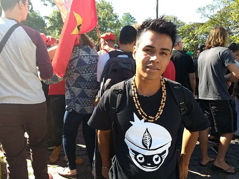 Rodrigo Mariano (24), membro da etnia Guarani, cursa direito na Universidade Federal de Santa Maria