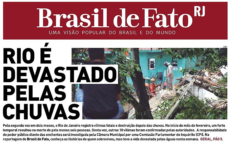 O tabloide é distribuído nas estações de trens e metrô na Central do Brasil, Pavuna, Coelho Neto e nas barcas em Niterói