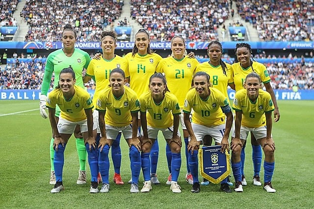 A seleção brasileira participou de todas as edições da Copa do Mundo de Futebol Feminino
