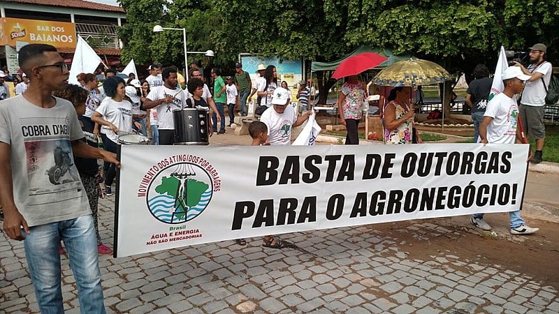 Marcha popular realizada antes da audiência