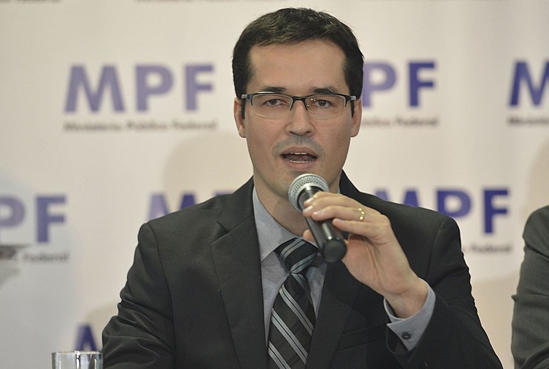 Deltan Dallagnol, coordenador da Operação, na cerimônia de devolução a Petrobras de valores recuperados pela Operação Lava Jato