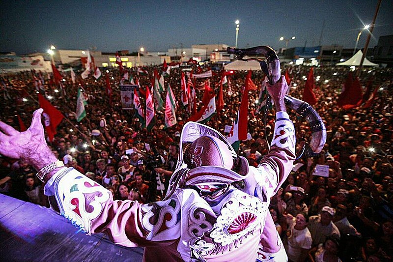 Lula em ato em Ouricuri, Pernambuco.
