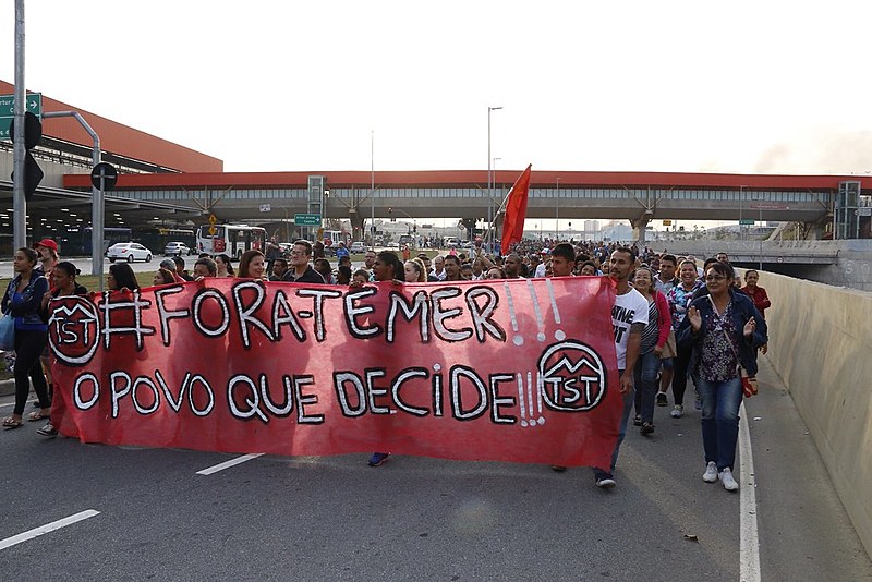 MTST afirma, em nota, que “os trabalhadores e os programas sociais, conquistados com muita luta, estão seriamente ameaçados pelo governo ilegítimo de Michel Temer"
