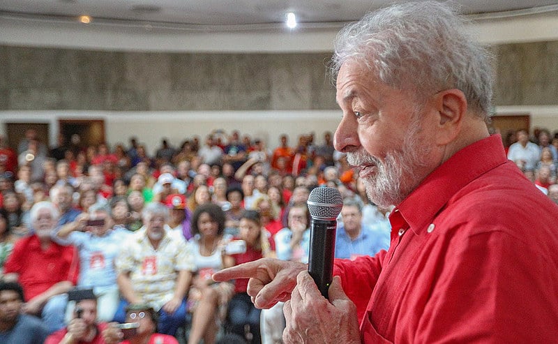 Lula em reunião da Executiva Nacional do PT em Salvador (BA), no último dia 14