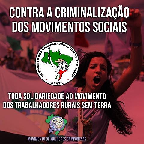 arte do Movimento de Mulheres Camponesas em apoio ao MST