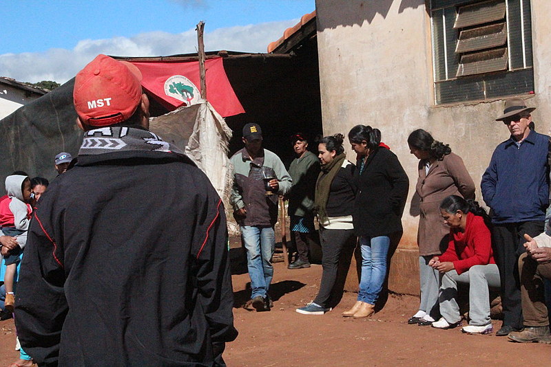 Acampamento Izael Fagundes em Itaporanga, no sudoeste paulista (Foto: Camila Maciel)