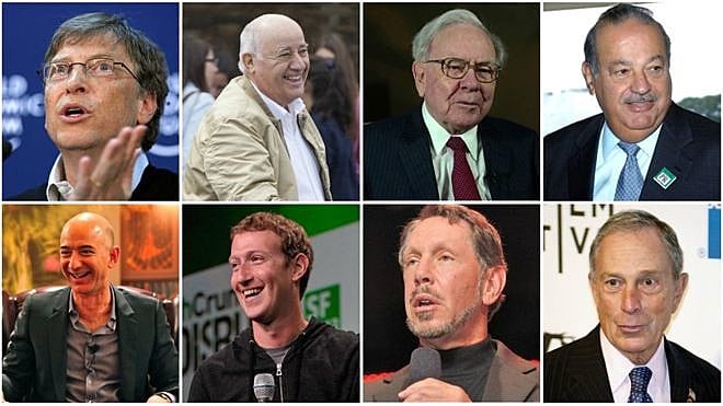 Os oito bilionários que têm juntos mais dinheiro que a metade mais pobre do mundo