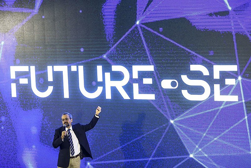 O ministro da Educação, Abraham Weintraub, durante apresentação do programa "Future-se"