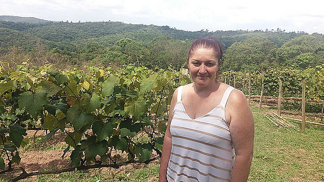 Roseli Maria Paini, assentada do Dom Tomás Balduíno e distribuição dos alimentos livres de veneno whatsapp