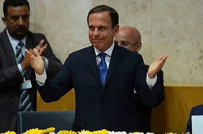 João Doria, do PSDB, durante a posse como prefeito de São Paulo, em o 1º de janeiro