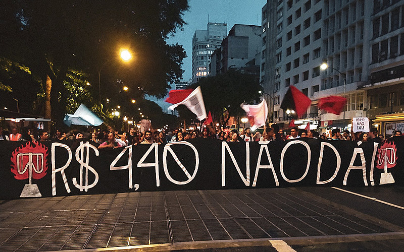 Cinco pessoas foram detidas na manifestação do Movimento Passe Livre
