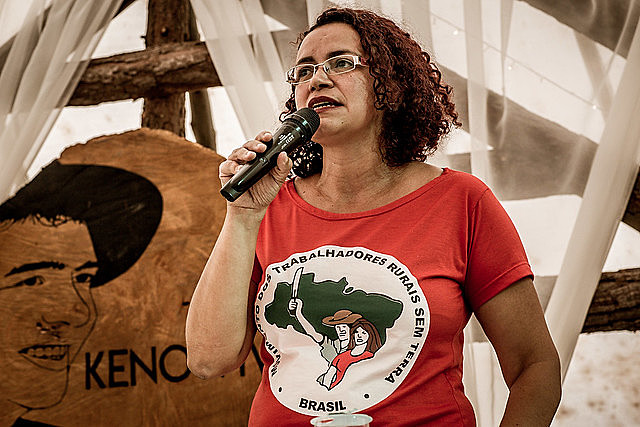 A dirigente nacional do MST Kelli Mafort