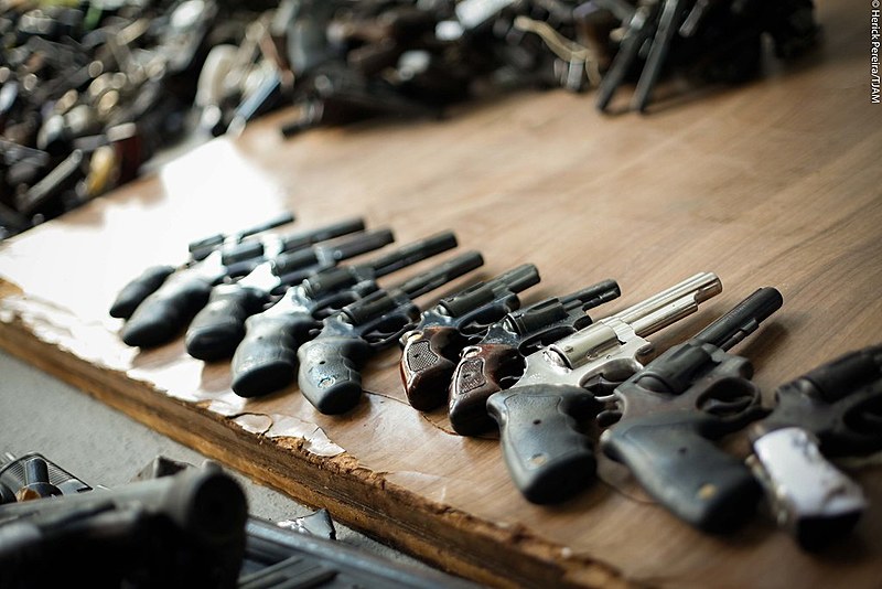Armas apreendidas e encaminhadas para serem destruídas pelo Exército Brasileiro