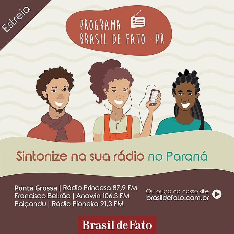 O programa Brasil de Fato também é transmitido por rádios nos estados de SP, PE, MG e RJ