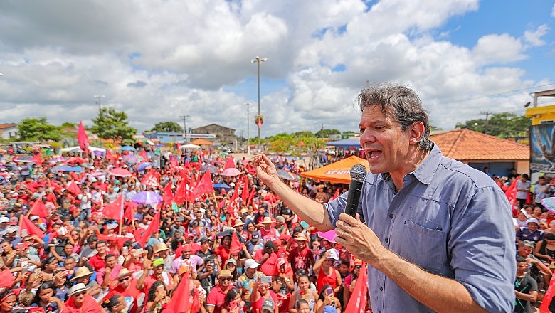 Fernando Haddad discursa em Concórdia (PA), no encerramento da Caravana Lula Livre pelo norte do país