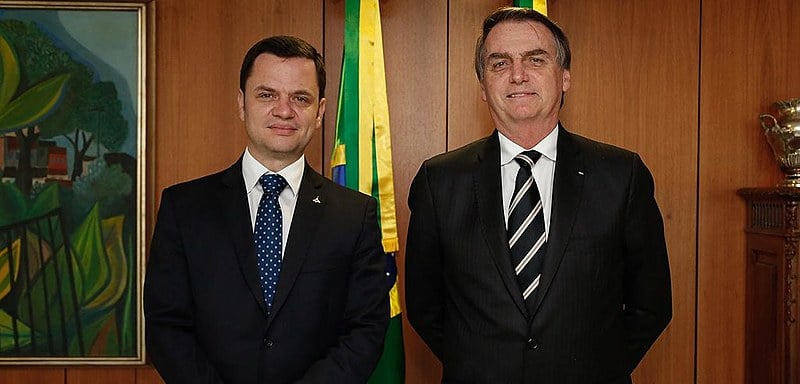 Jair Bolsonaro (PSL) durante encontro com o Secretário de Segurança Pública do DF, Anderson Gustavo Torres