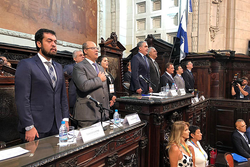Governador Wilson Witzel (PSC) acompanhou a sessão solene, defendeu novo pacto federativo e mais autonomia para os estados