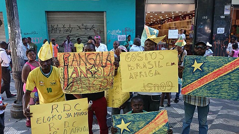 Registro da 8ª Marcha dos Imigrantes, em 2014