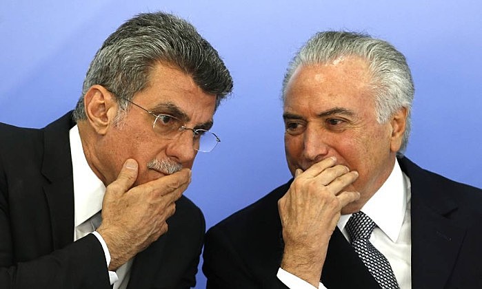 El senador Jucá y el presidente no electo Michel Temer