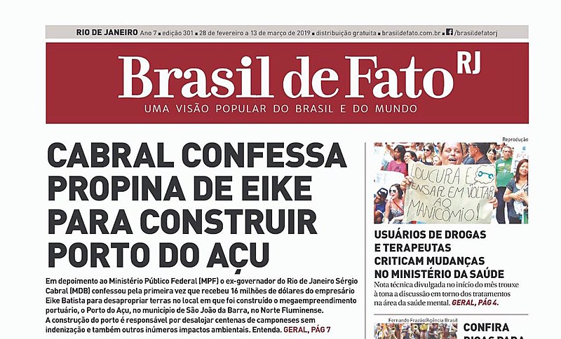 O tabloide é distribuído nas estações de trens e metrô na Central do Brasil, Pavuna, Coelho Neto e nas barcas em Niterói