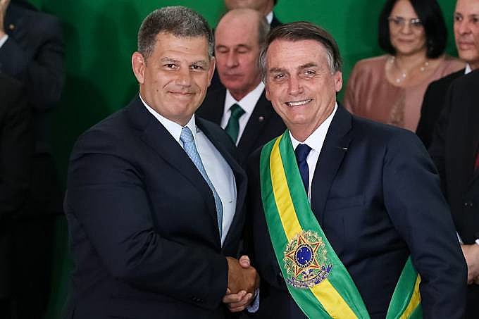 Bolsonaro e Bebianno durante a posse presidencial.