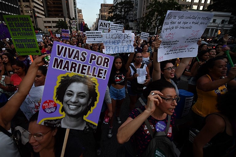 Vereadora assassinada foi homenageada em todos os estados do país no dia 8 de março