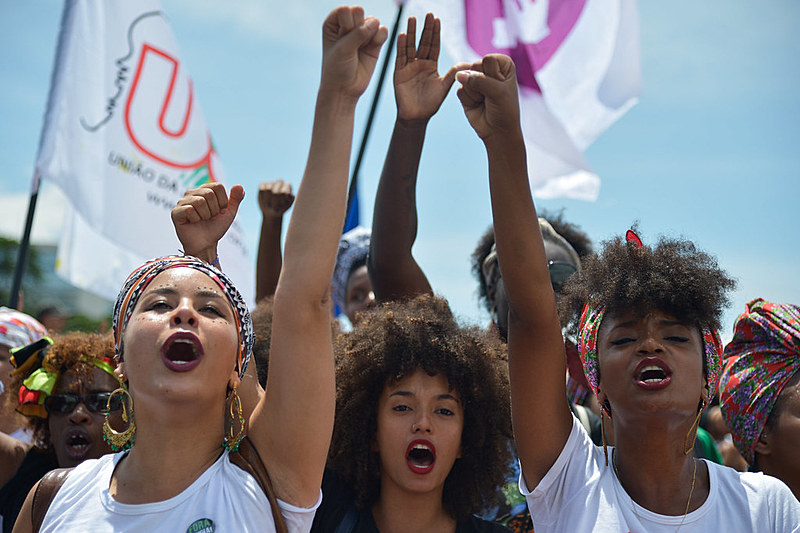 Marcha das Mulheres Negras em Brasília, no ano de 2015