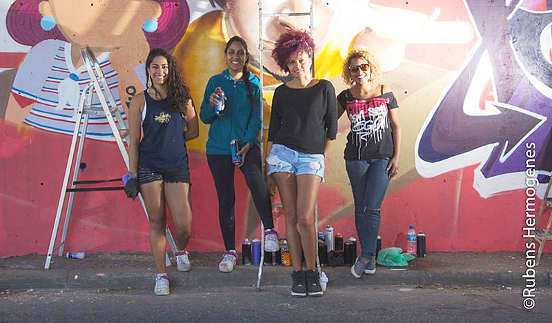 Artistas acreditam que o baixo número de mulheres no grafiti tem a ver com o medo