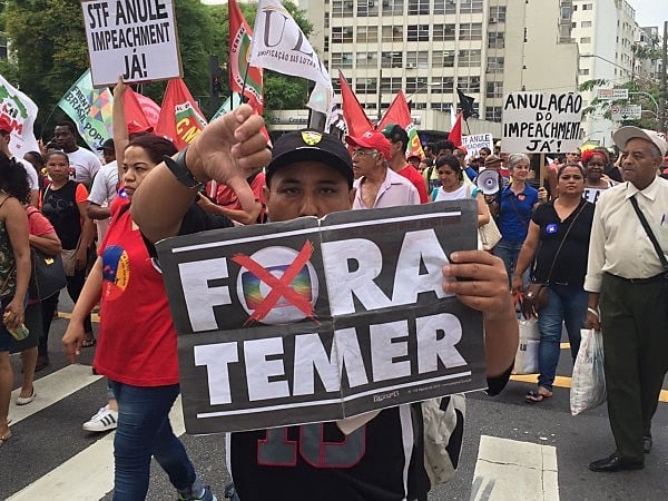 Ato na Avenida Paulista no Dia Nacional de Greve e Paralisações