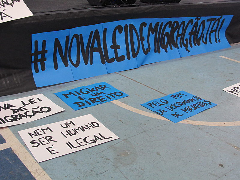No Fórum Social Mundial de Migrações, campanha lançou ahashtag #NovaLeideMigraçãoJá