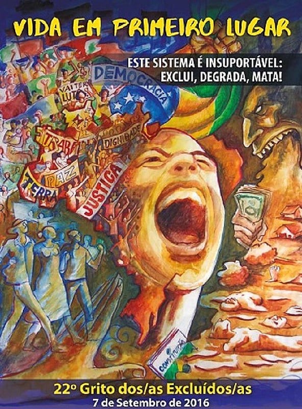 O Grito dos Excluídos acontece no dia 7 de setembro