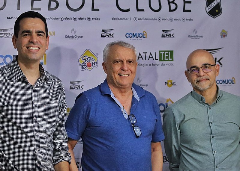 Marcelo Sant’Ana, presidente Fernando Suassuna e Marcelo Barros