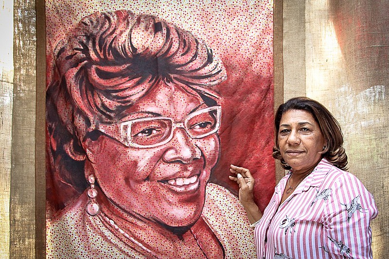Marinete Silva, mãe de Marielle Franco, no Espaço Dona Ivone Lara na 3ª Feira Nacional da Reforma Agrária