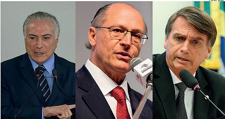 Atuais adversários, o ex-governador de São Paulo Geraldo Ackmin (PSDB) e o deputado federal Jair Bolsonaro (PSL-RJ) tentam se afastar do pre