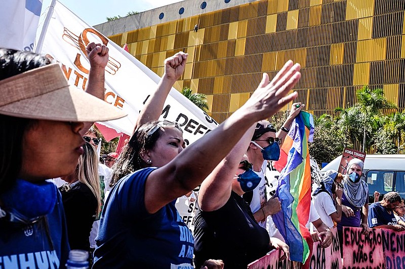 O ato é o resultado de uma caravana que mobilizou ao todo 5 mil trabalhadores de diversos estados para uma marcha a Brasília