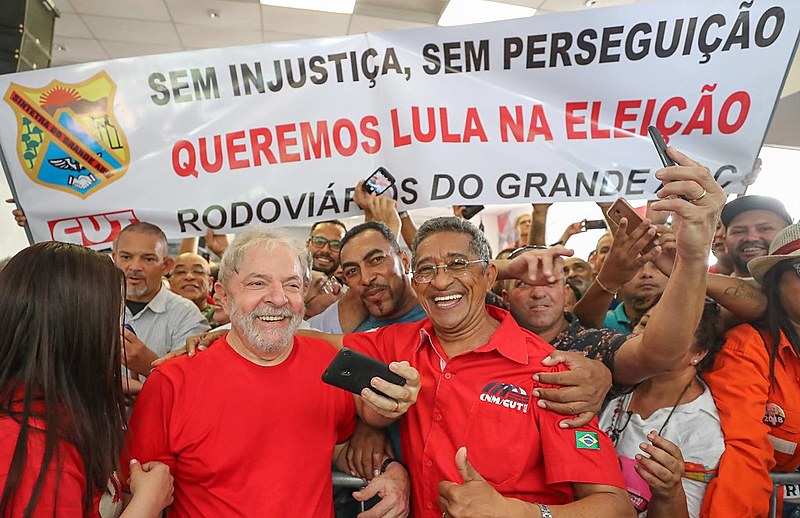 Ex-presidente Lula durante ato no Sindicato dos Metalúrgicos em São Bernardo do Campo nesta quarta